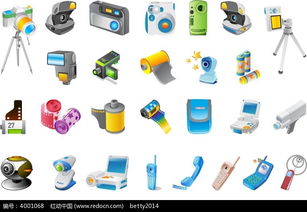 相機(jī)電話交卷等電子產(chǎn)品圖案AI素材免費(fèi)下載 編號(hào)4001068